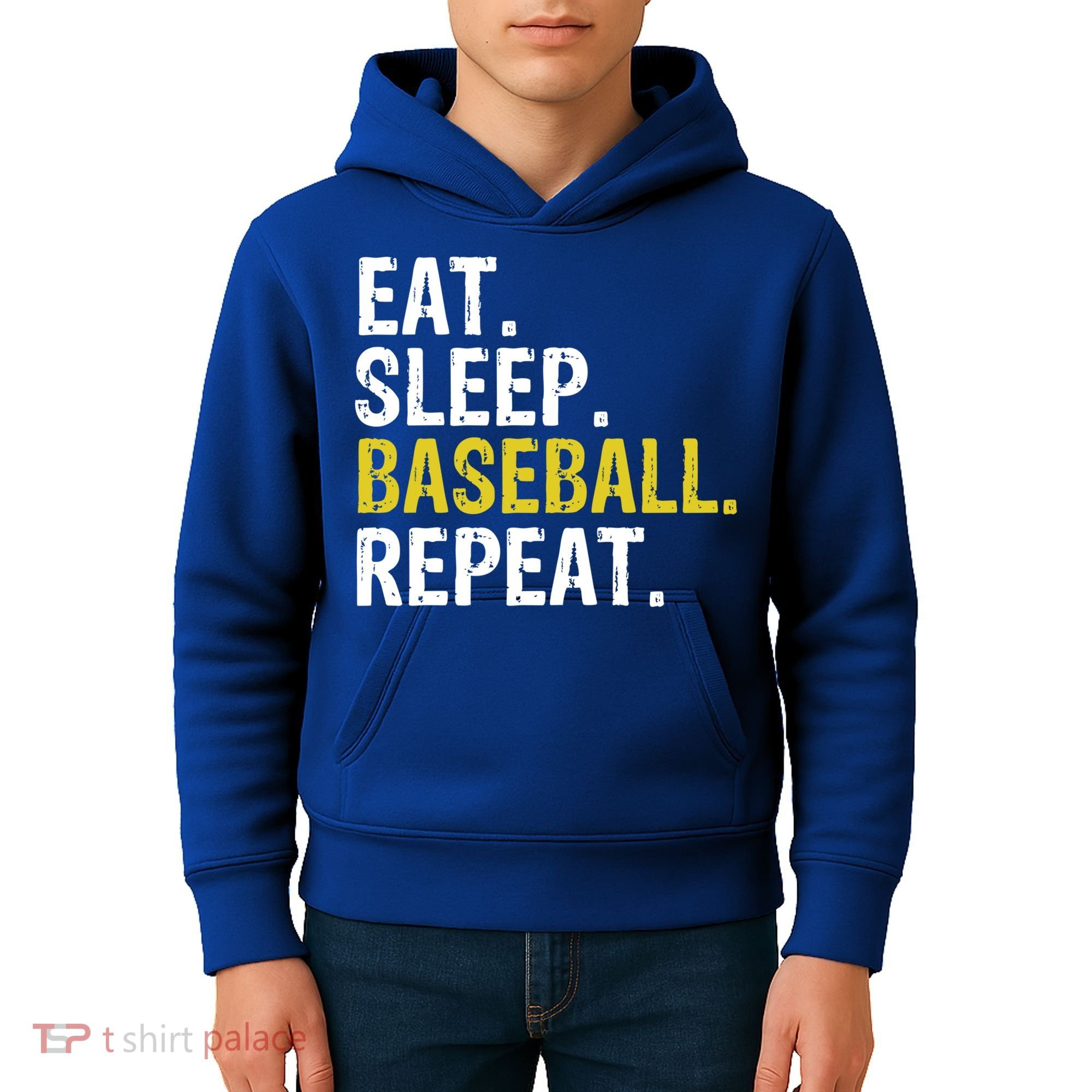 Eat Sleep Baseball Repeat Gift Kids Hoodie