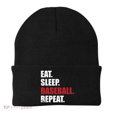 Eat Sleep Baseball Repeat Gift Beanie