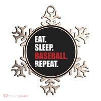 Eat Sleep Baseball Repeat Gift Ornament thumb 0