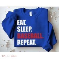 Eat Sleep Baseball Repeat Gift Sweatshirt thumb 2