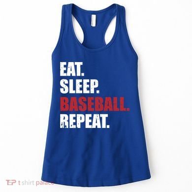 Eat Sleep Baseball Repeat Gift Women's Tank Top