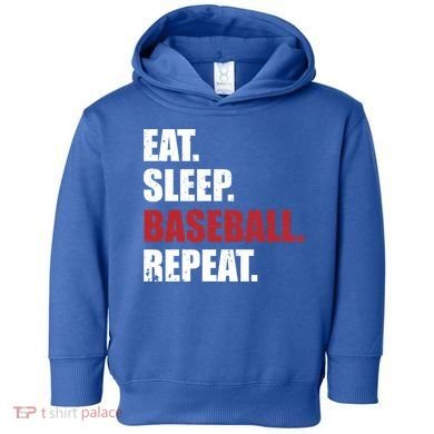 Eat Sleep Baseball Repeat Gift Toddler Hoodie