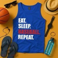 Eat Sleep Baseball Repeat Gift Tank Top thumb 4