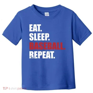 Eat Sleep Baseball Repeat Gift Toddler T-Shirt