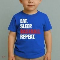 Eat Sleep Baseball Repeat Gift Toddler T-Shirt thumb 2