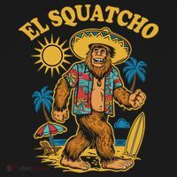 El Squatcho Bigfoot Funny Sasquatch Polo thumb 3