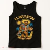 El Squatcho Bigfoot Funny Sasquatch Tank Top thumb 2
