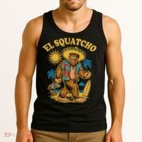 El Squatcho Bigfoot Funny Sasquatch Tank Top thumb 3