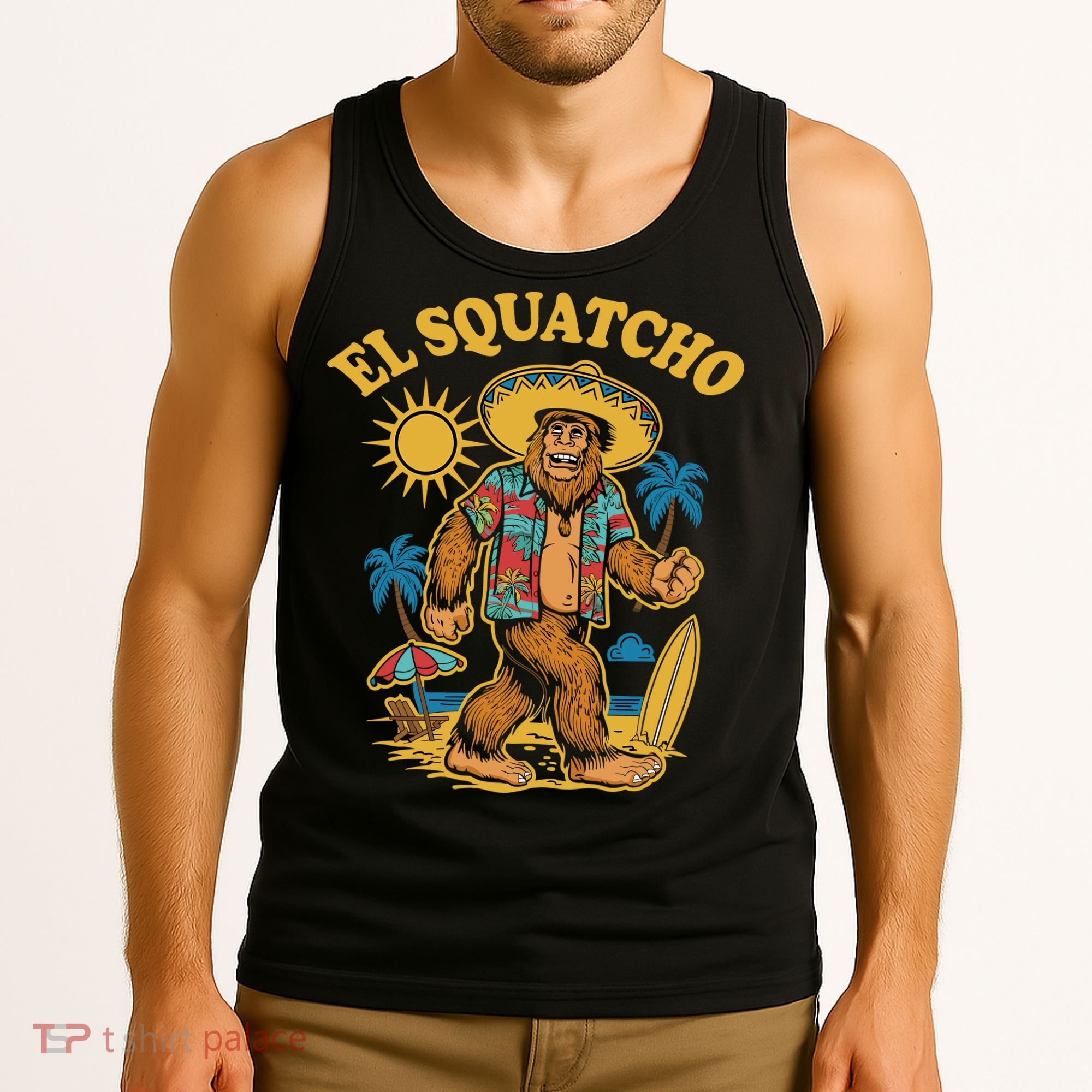 El Squatcho Bigfoot Funny Sasquatch Tank Top