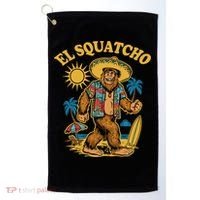El Squatcho Bigfoot Funny Sasquatch Golf Towel thumb 0