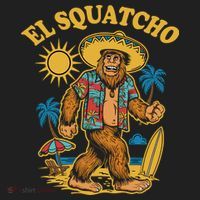 El Squatcho Bigfoot Funny Sasquatch Golf Towel thumb 3