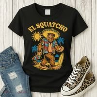 El Squatcho Bigfoot Funny Sasquatch Women's T-Shirt thumb 3