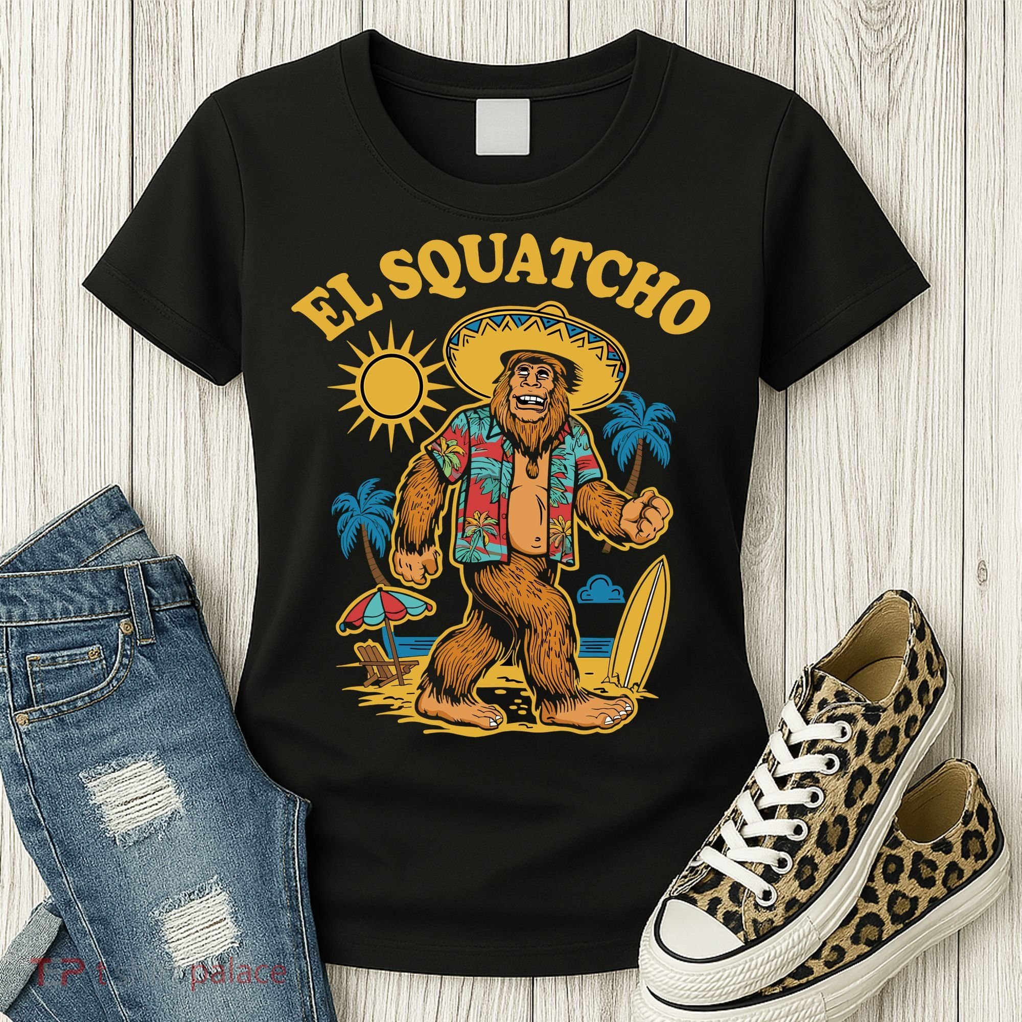 El Squatcho Bigfoot Funny Sasquatch Women's T-Shirt