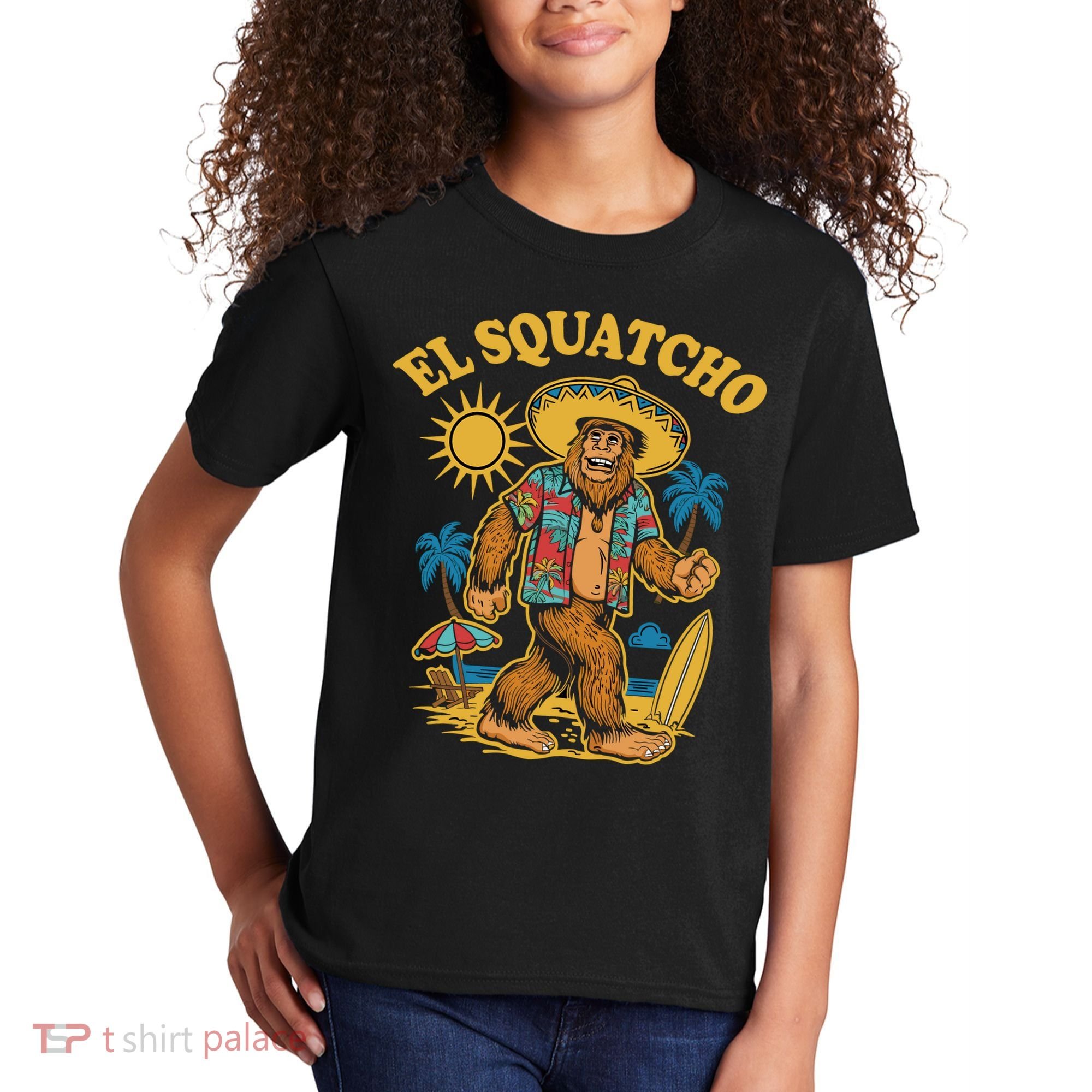 El Squatcho Bigfoot Funny Sasquatch Kids T-Shirt