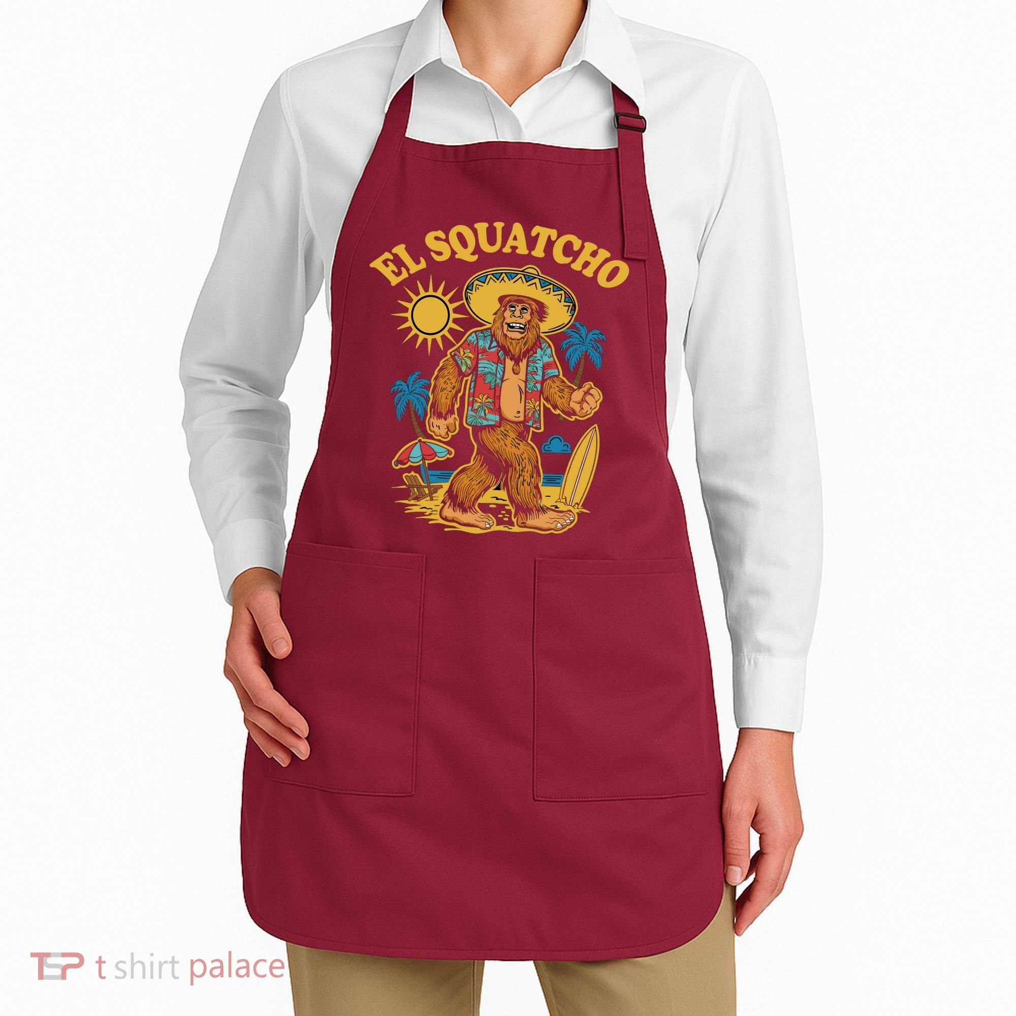 El Squatcho Bigfoot Funny Sasquatch Apron