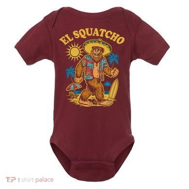 El Squatcho Bigfoot Funny Sasquatch Baby Bodysuit