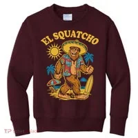 El Squatcho Bigfoot Funny Sasquatch Kids Sweatshirt thumb 0