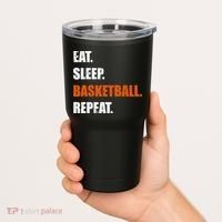 Eat Sleep Basketball Repeat Tumbler thumb 2
