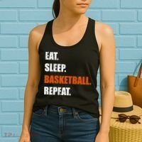 Eat Sleep Basketball Repeat Women's Tank Top thumb 2
