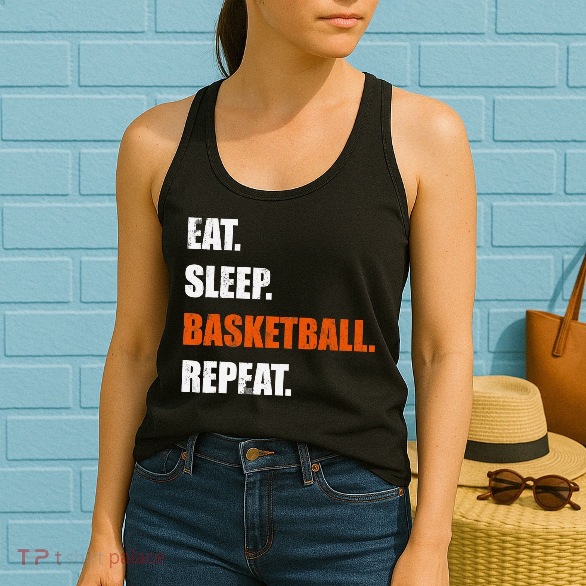 Eat Sleep Basketball Repeat Women's Tank Top