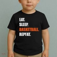 Eat Sleep Basketball Repeat Toddler T-Shirt thumb 2