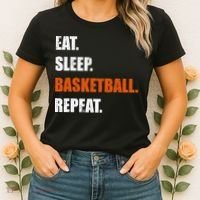Eat Sleep Basketball Repeat Women's T-Shirt thumb 2