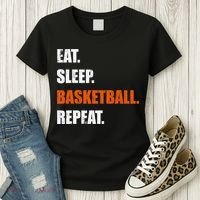 Eat Sleep Basketball Repeat Women's T-Shirt thumb 3