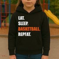 Eat Sleep Basketball Repeat Kids Hoodie thumb 3
