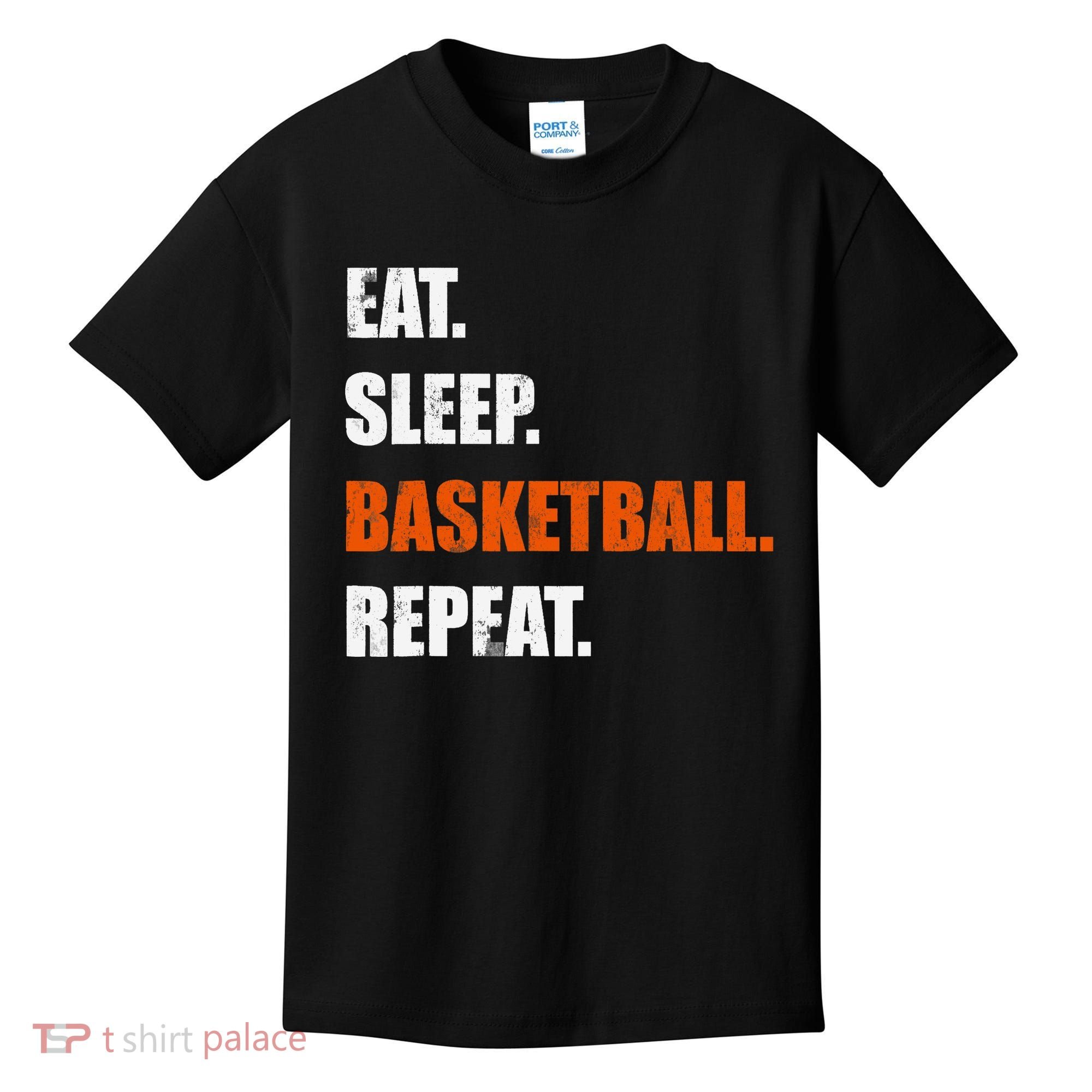Eat Sleep Basketball Repeat Kids T-Shirt