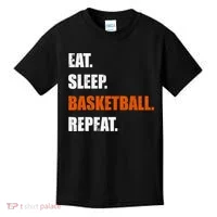 Eat Sleep Basketball Repeat Kids T-Shirt thumb 0