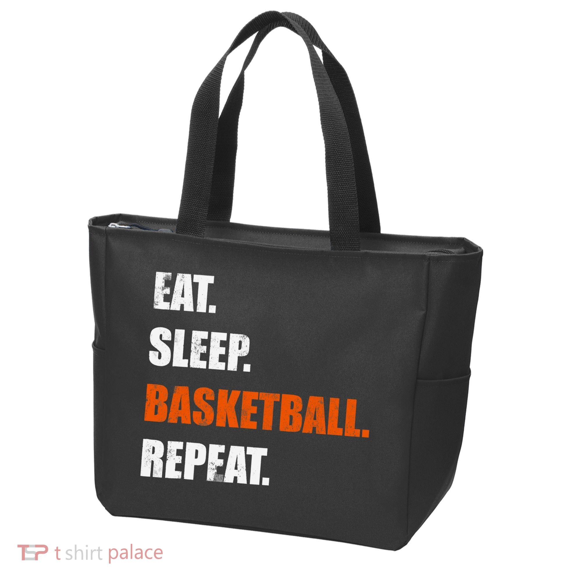 Eat Sleep Basketball Repeat Tote Bag