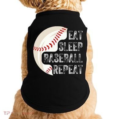 Eat Sleep Baseball Repeat Baseball Doggie Tank
