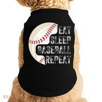 Eat Sleep Baseball Repeat Baseball Doggie Tank thumb 0