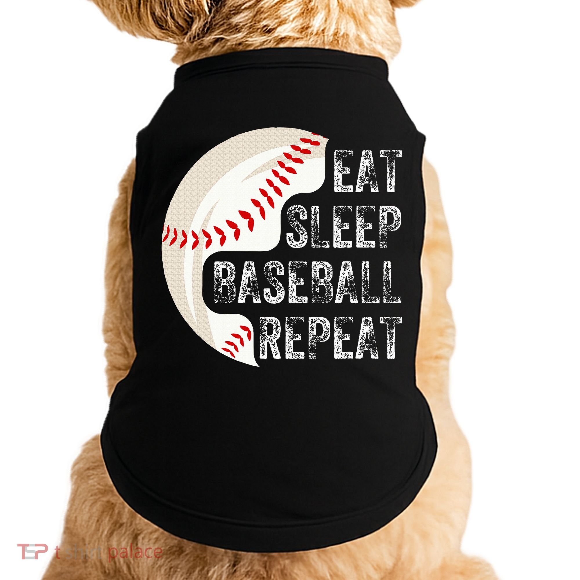 Eat Sleep Baseball Repeat Baseball Doggie Tank