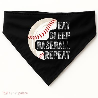 Eat Sleep Baseball Repeat Baseball USA-Made Doggie Bandana