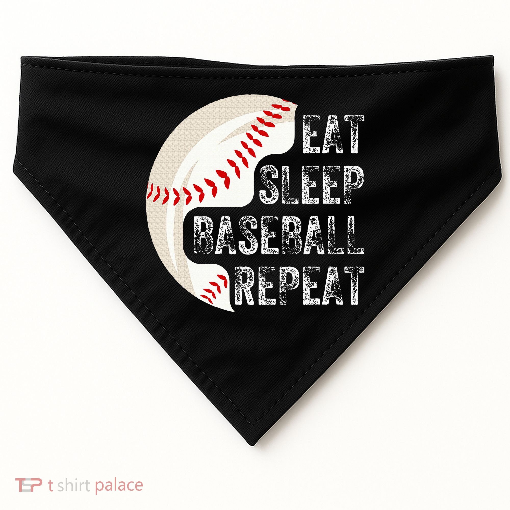 Eat Sleep Baseball Repeat Baseball USA-Made Doggie Bandana