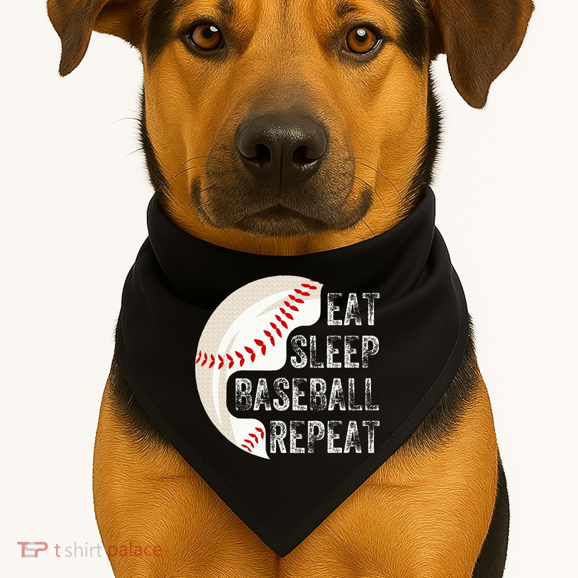 Eat Sleep Baseball Repeat Baseball USA-Made Doggie Bandana