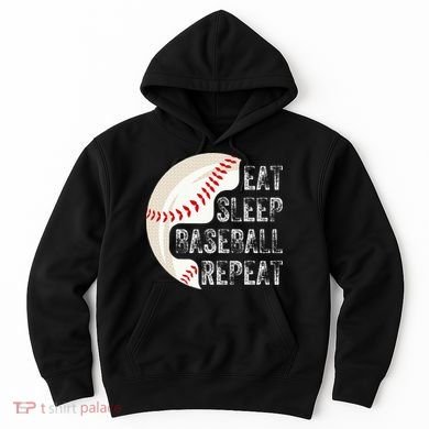 Eat Sleep Baseball Repeat Baseball Hoodie