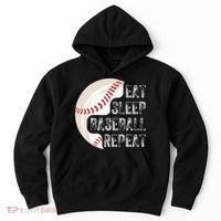 Eat Sleep Baseball Repeat Baseball Hoodie thumb 0