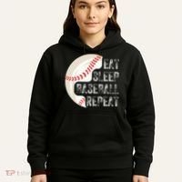 Eat Sleep Baseball Repeat Baseball Hoodie thumb 5