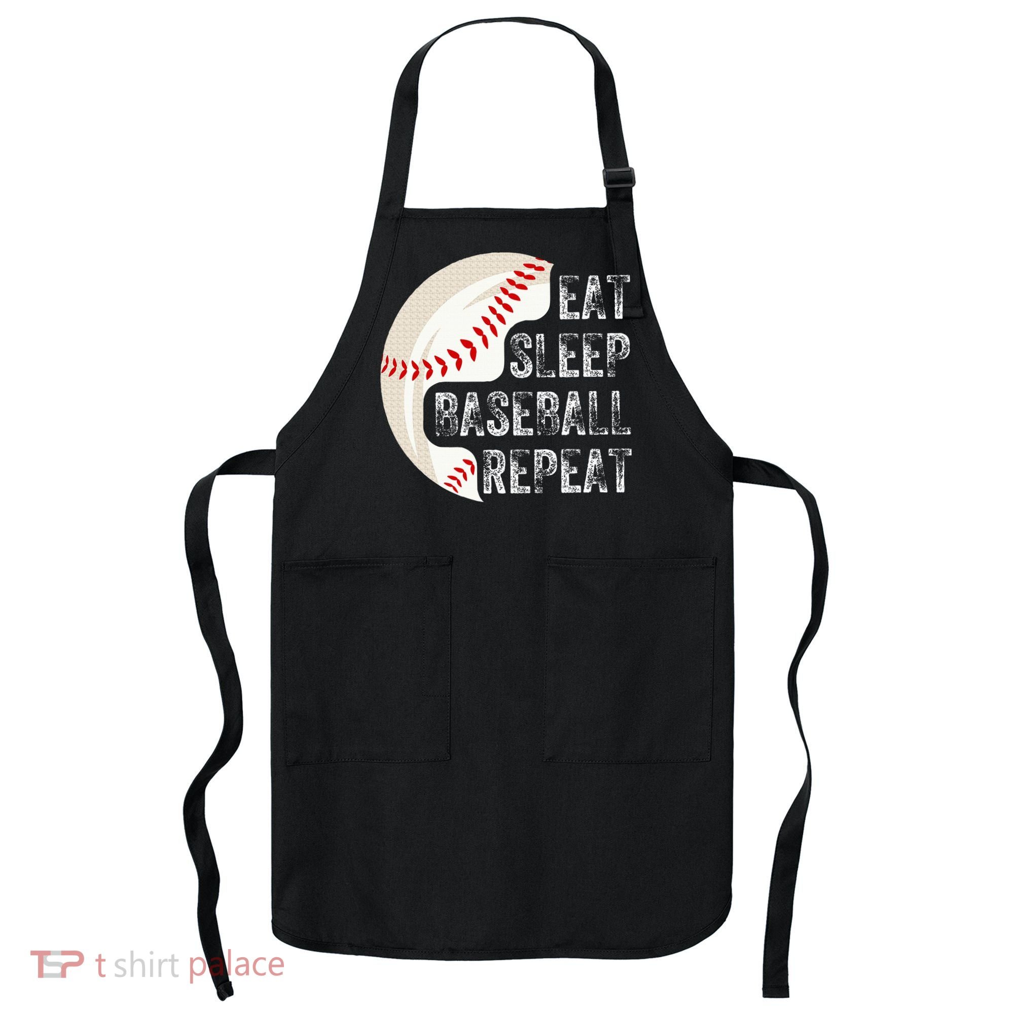 Eat Sleep Baseball Repeat Baseball Apron