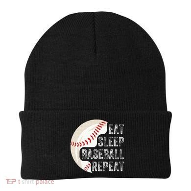 Eat Sleep Baseball Repeat Baseball Beanie