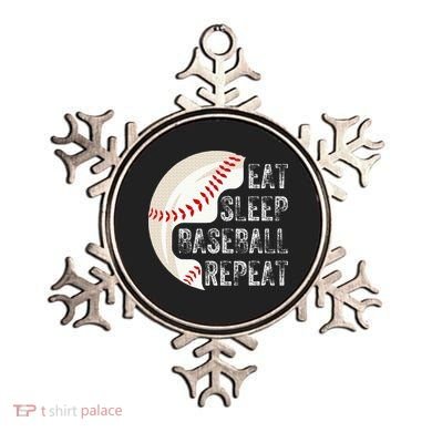 Eat Sleep Baseball Repeat Baseball Ornament
