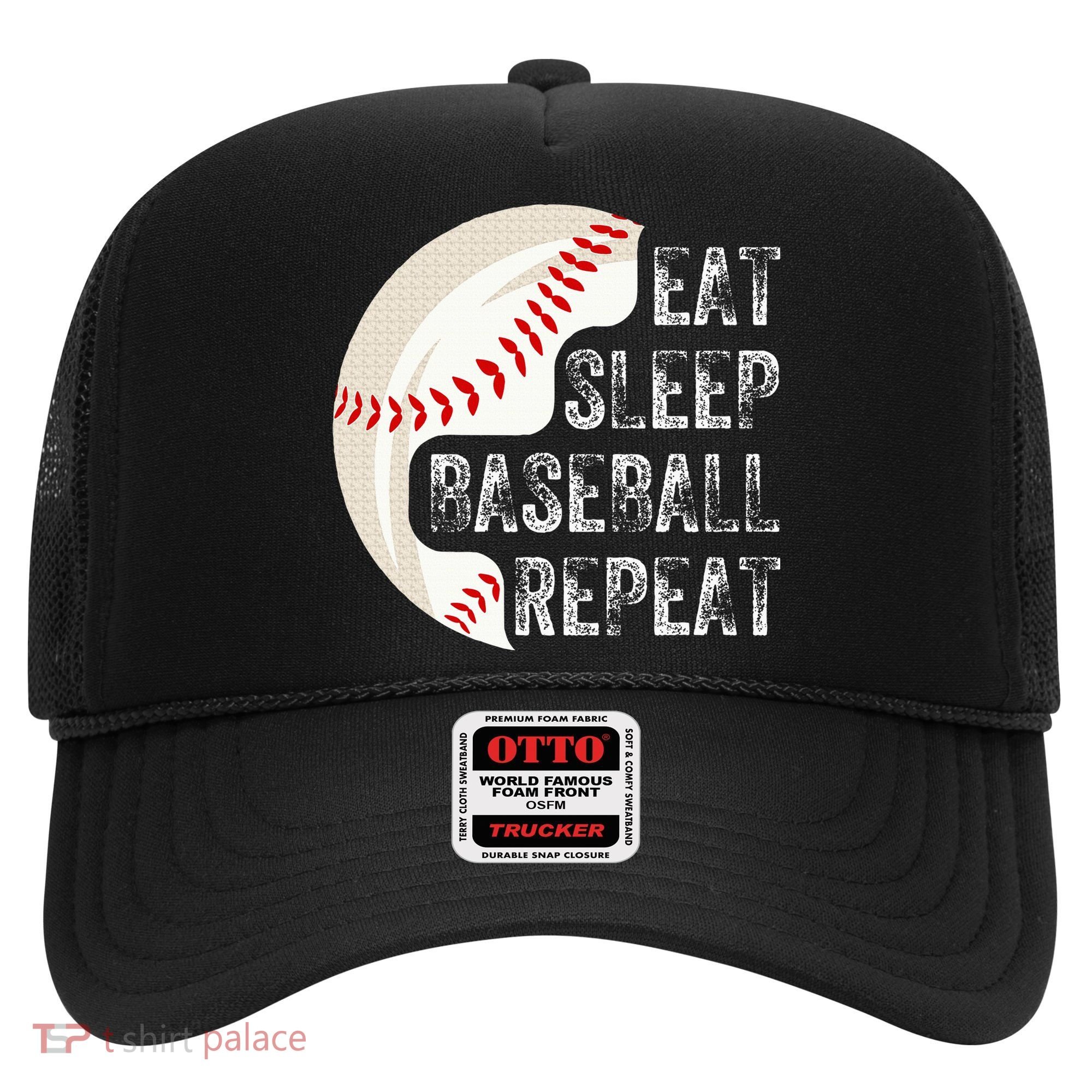 Eat Sleep Baseball Repeat Baseball Hat