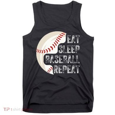 Eat Sleep Baseball Repeat Baseball Tank Top