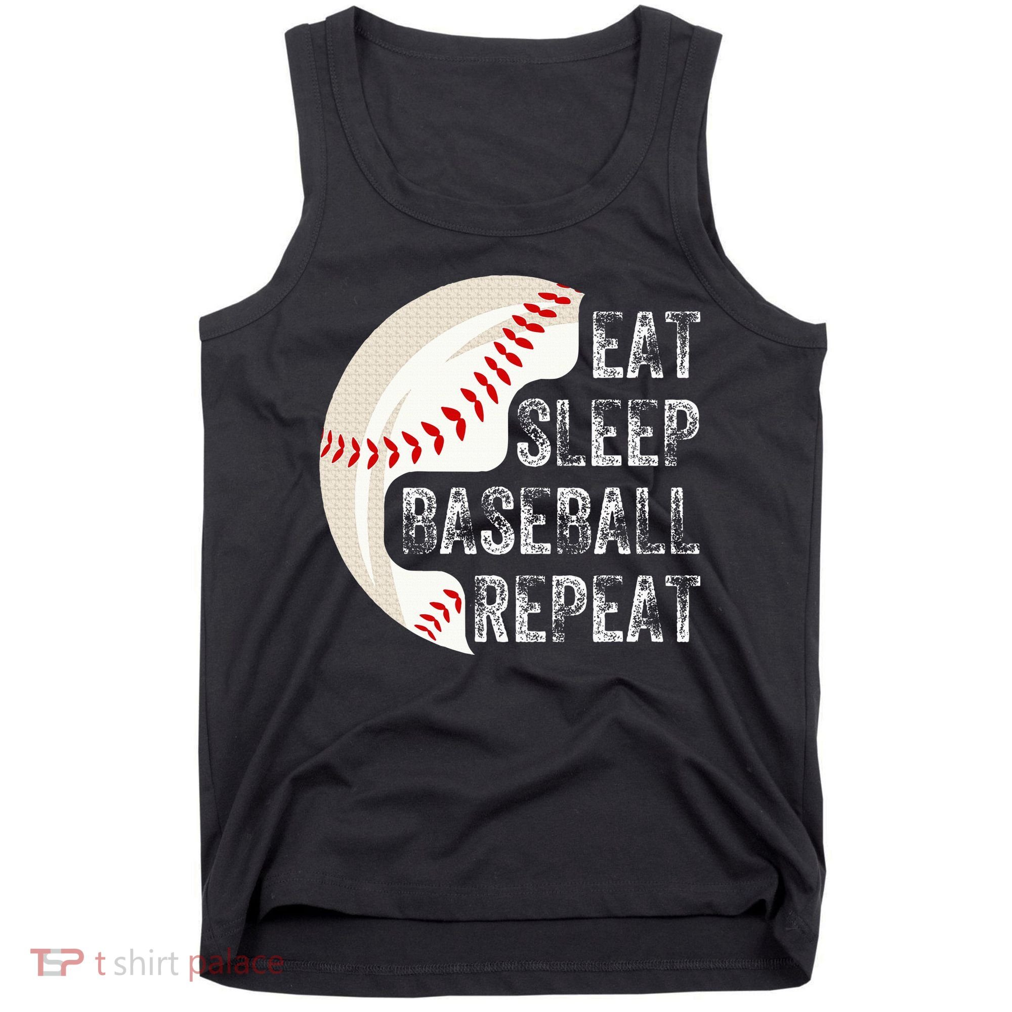 Eat Sleep Baseball Repeat Baseball Tank Top