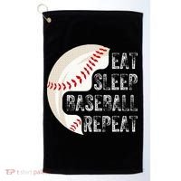 Eat Sleep Baseball Repeat Baseball Golf Towel thumb 0