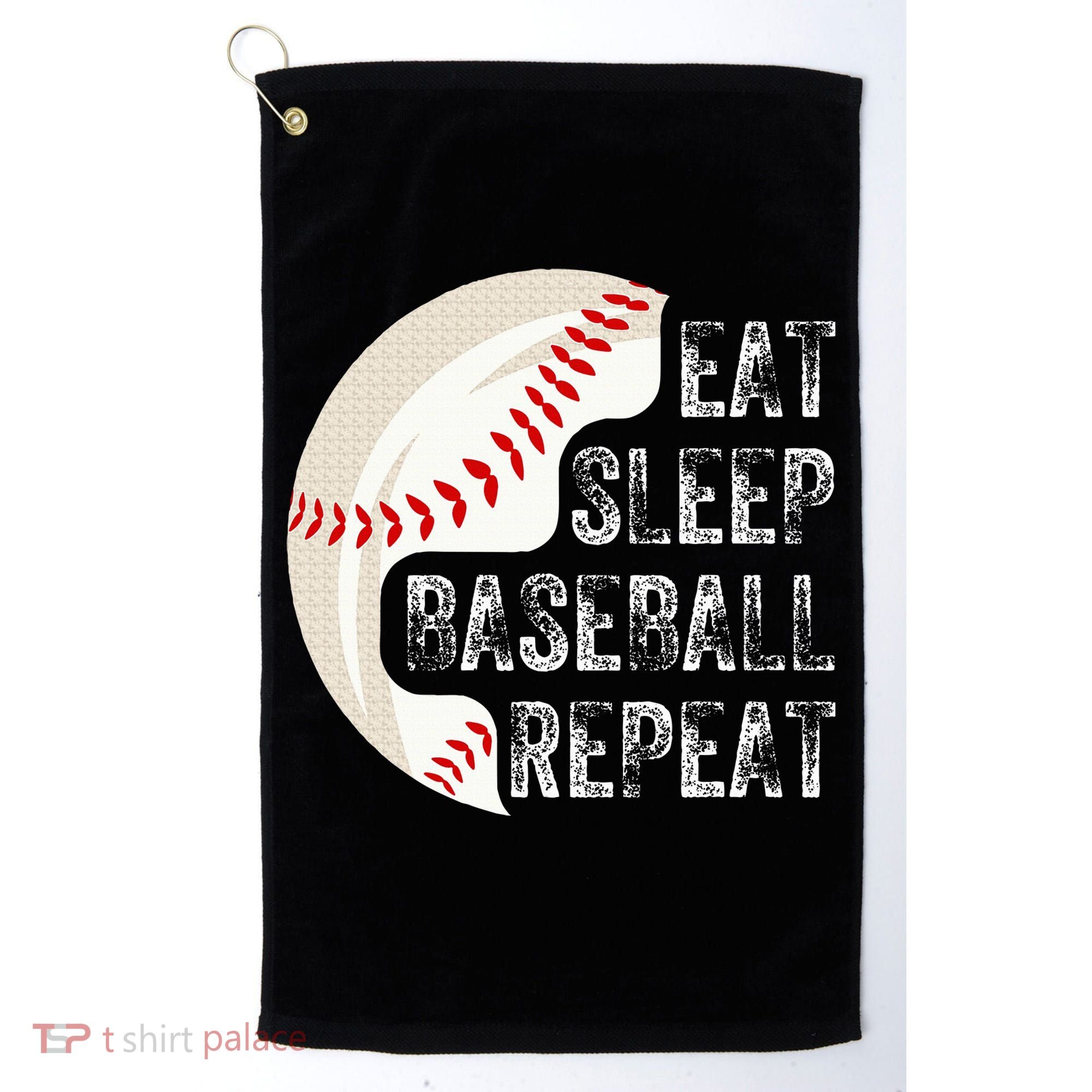Eat Sleep Baseball Repeat Baseball Golf Towel
