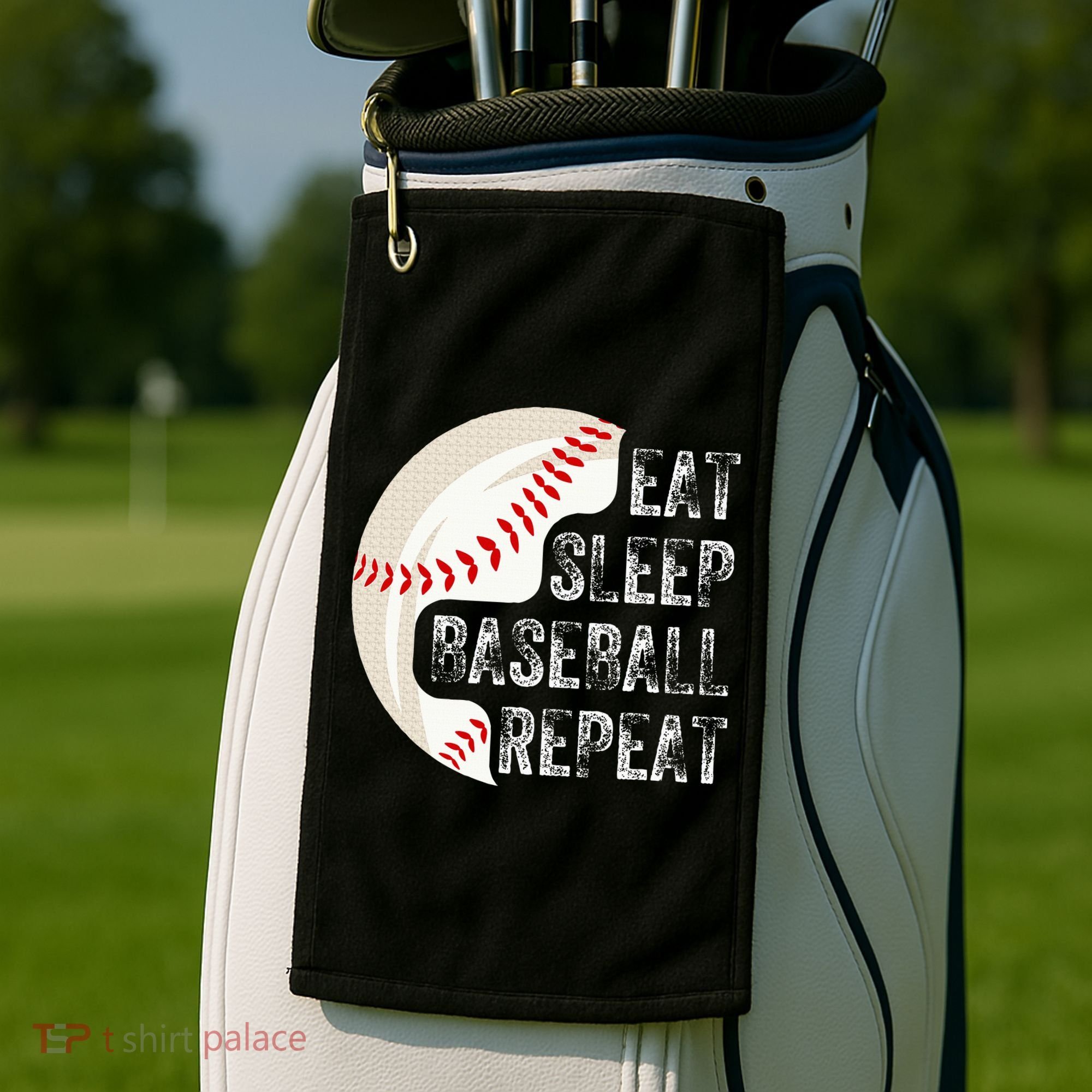 Eat Sleep Baseball Repeat Baseball Golf Towel