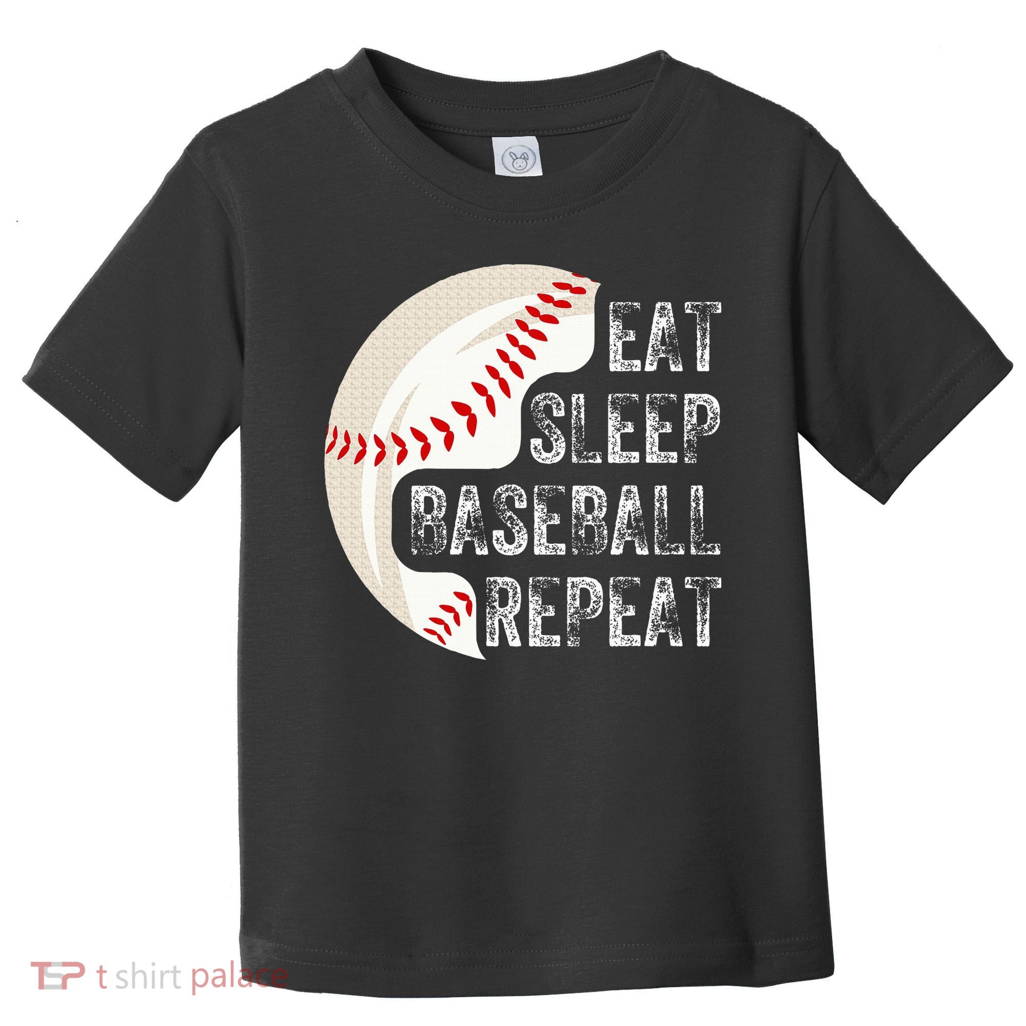 Eat Sleep Baseball Repeat Baseball Toddler T-Shirt
